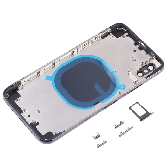 Back Cover with Camera Lens & SIM Card Tray & Side Keys for iPhone XS Max(Red)