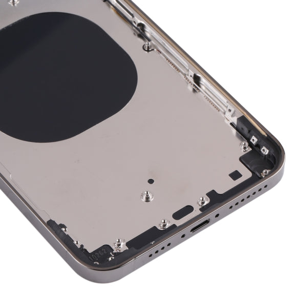 Back Housing Cover with Appearance Imitation of iP13 Pro Max for iPhone XS Max(Black)