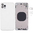 Back Housing Cover with Appearance Imitation of iP13 Pro Max for iPhone XS Max(White) - Back Cover by PMC TechLife | Online Shopping South Africa | PMC TechLife | Buy Now Pay Later Mobicred