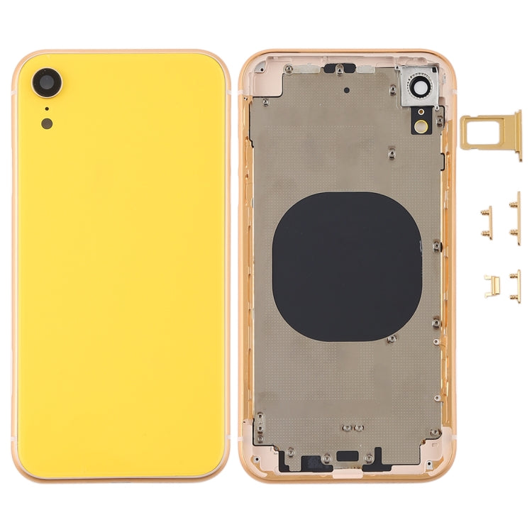 Back Housing Cover with Camera Lens & SIM Card Tray & Side Keys for iPhone XR(Yellow) - Back Cover by PMC TechLife | Online Shopping South Africa | PMC TechLife