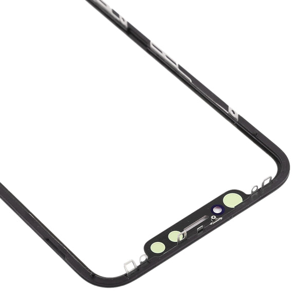Front Screen Outer Glass Lens with Frame + OCA Optically Clear Adhesive for iPhone XR(Black)