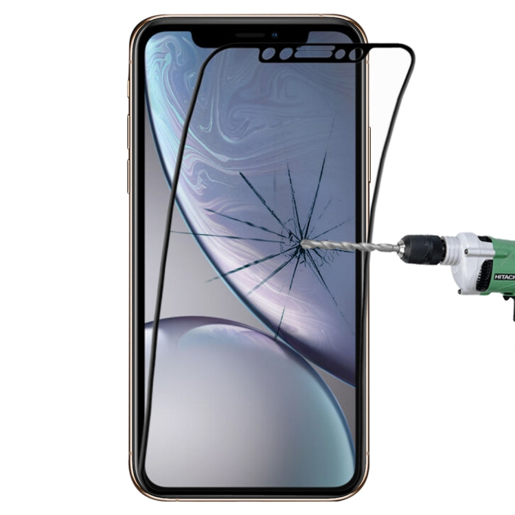 For iPhone 11 / XR 0.1mm 9H Full Screen Flexible Fiber Tempered Glass Film(Black) - free shipping - PMC TechLife - Order now!