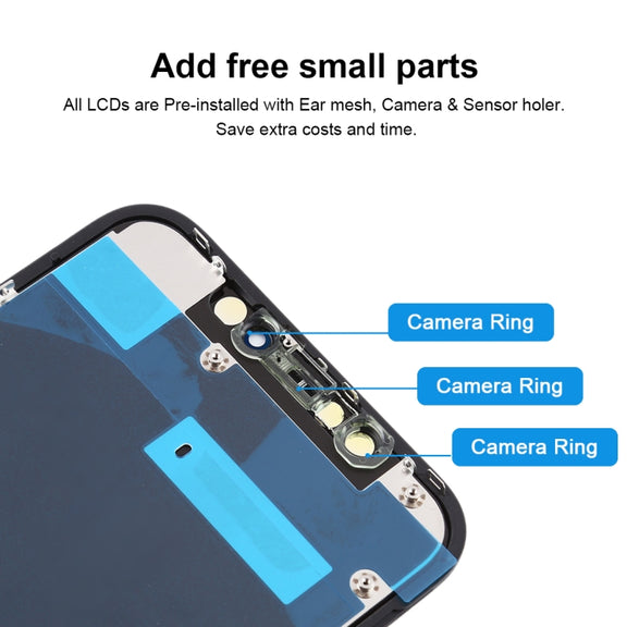 JK TFT LCD Screen for iPhone XR with Digitizer Full Assembly(Black)