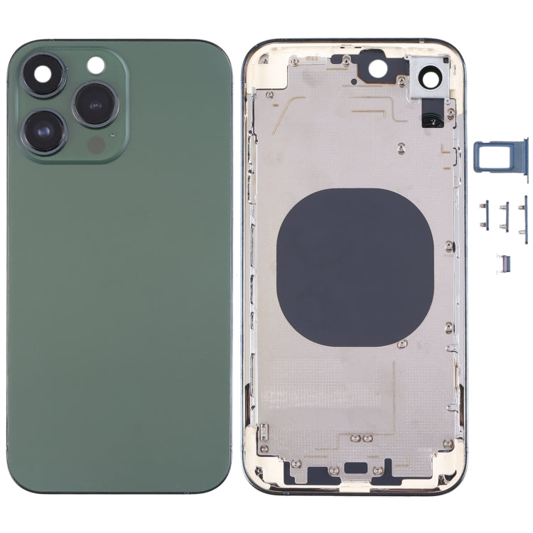 Electroplated Frame Back Housing Cover with Appearance Imitation of iP13 Pro for iPhone XR(Green) - Back Cover by PMC TechLife | Online Shopping South Africa | PMC TechLife | Buy Now Pay Later Mobicred