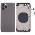 Stainless Steel Material Back Housing Cover with Appearance Imitation of iP13 Pro for iPhone XR(Black) - Back Cover by PMC TechLife | Online Shopping South Africa | PMC TechLife