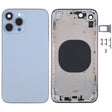 Stainless Steel Material Back Housing Cover with Appearance Imitation of iP13 Pro for iPhone XR(Blue) - Back Cover by PMC TechLife | Online Shopping South Africa | PMC TechLife | Buy Now Pay Later Mobicred