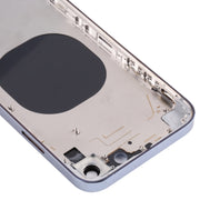Stainless Steel Material Back Housing Cover with Appearance Imitation of iP13 Pro for iPhone XR(Blue)