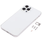 Stainless Steel Material Back Housing Cover with Appearance Imitation of iP13 Pro for iPhone XR(White)