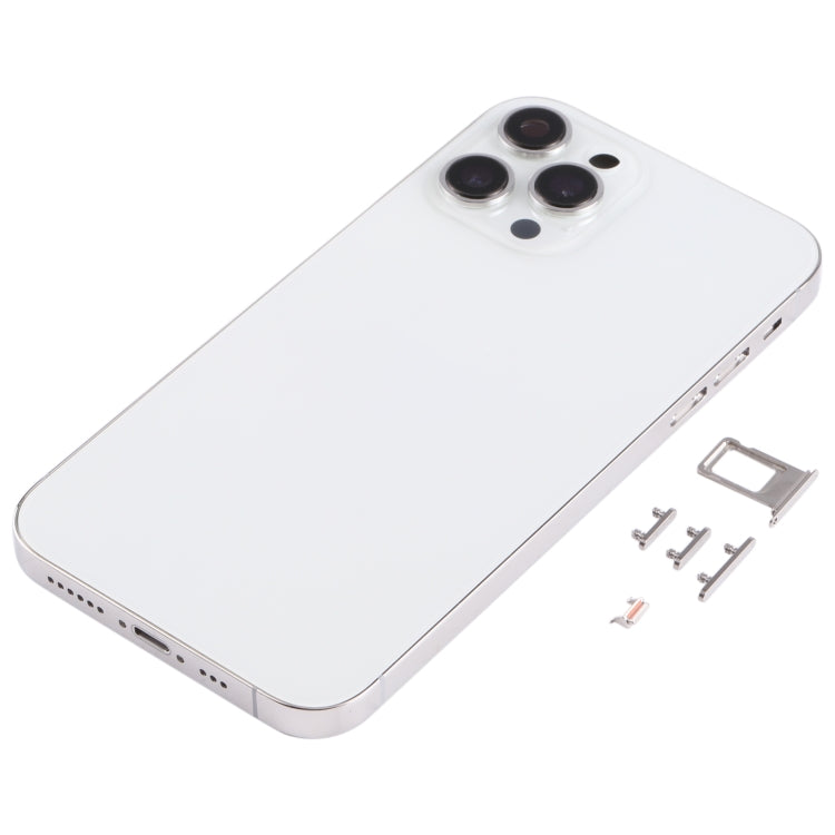 Stainless Steel Material Back Housing Cover with Appearance Imitation of iP13 Pro for iPhone XR(White)