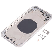 Stainless Steel Material Back Housing Cover with Appearance Imitation of iP13 Pro for iPhone XR(White)