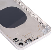 Stainless Steel Material Back Housing Cover with Appearance Imitation of iP13 Pro for iPhone XR(White)