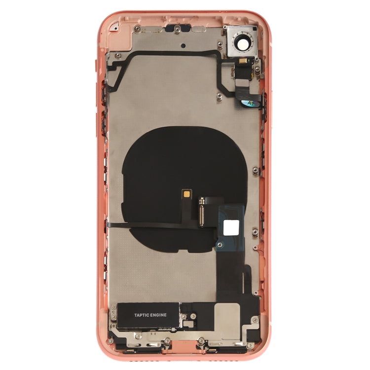 Battery Back Cover Assembly (with Side Keys & Speaker Ringer Buzzer & Motor & Camera Lens & Card Tray & Power Button + Volume Button + Charging Port + Signal Flex Cable & Wireless Charging Module) for iPhone XR(Orange) - Back Cover by PMC TechLife | Online Shopping South Africa | PMC TechLife | Buy Now Pay Later Mobicred