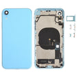 Battery Back Cover Assembly (with Side Keys & Speaker Ringer Buzzer & Motor & Camera Lens & Card Tray & Power Button + Volume Button + Charging Port + Signal Flex Cable & Wireless Charging Module) for iPhone XR(Blue) - Back Cover by PMC TechLife | Online Shopping South Africa | PMC TechLife