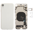 Battery Back Cover Assembly (with Side Keys & Speaker Ringer Buzzer & Motor & Camera Lens & Card Tray & Power Button + Volume Button + Charging Port + Signal Flex Cable & Wireless Charging Module) for iPhone XR(Silver) - Back Cover by PMC TechLife | Online Shopping South Africa | PMC TechLife