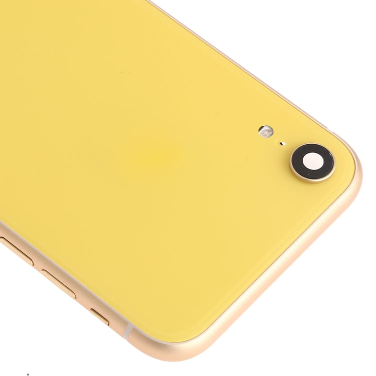 Battery Back Cover Assembly (with Side Keys & Speaker Ringer Buzzer & Motor & Camera Lens & Card Tray & Power Button + Volume Button + Charging Port + Signal Flex Cable & Wireless Charging Module) for iPhone XR(Yellow) - Back Cover by PMC TechLife | Online Shopping South Africa | PMC TechLife