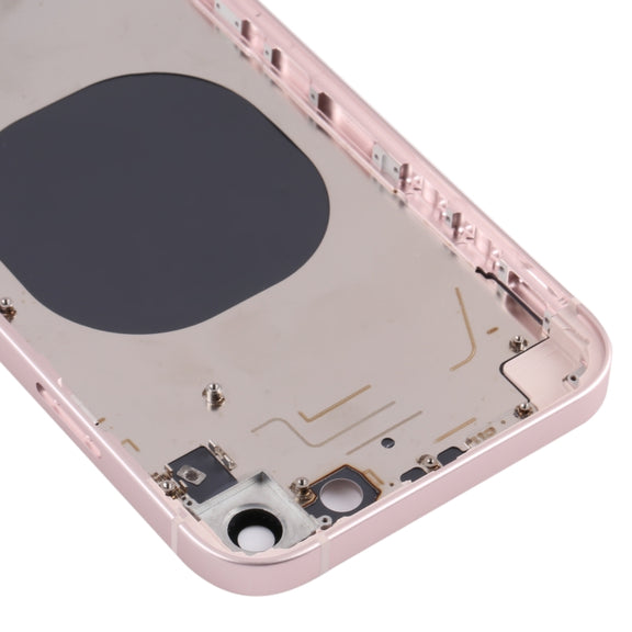 Back Housing Cover with Appearance Imitation of iP13 for iPhone XR(Pink)