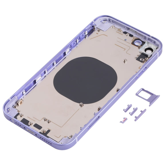Back Housing Cover with Appearance Imitation of iP13 for iPhone XR(Purple)