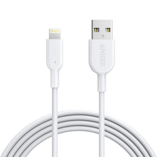 ANKER PowerLine II USB to 8 Pin MFI Certificated Charging Data Cable, Length: 0.9m(White) - MFI Cable by ANKER | Online Shopping South Africa | PMC Jewellery | Buy Now Pay Later Mobicred