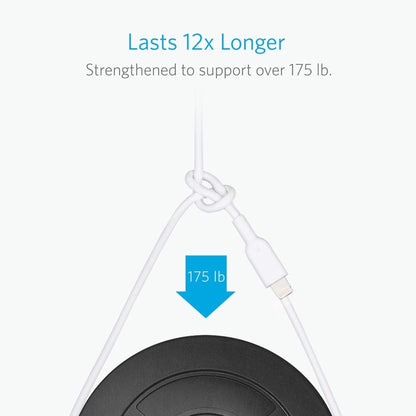 ANKER PowerLine II USB to 8 Pin MFI Certificated Charging Data Cable, Length: 0.9m(White) - MFI Cable by ANKER | Online Shopping South Africa | PMC Jewellery | Buy Now Pay Later Mobicred