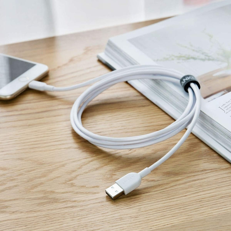 ANKER PowerLine II USB to 8 Pin MFI Certificated Charging Data Cable, Length: 0.9m(White) - MFI Cable by ANKER | Online Shopping South Africa | PMC Jewellery | Buy Now Pay Later Mobicred
