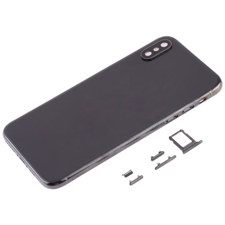 Back Cover with Camera Lens & SIM Card Tray & Side Keys for iPhone XS(Black) - Back Cover by PMC TechLife | Online Shopping South Africa | PMC TechLife | Buy Now Pay Later Mobicred