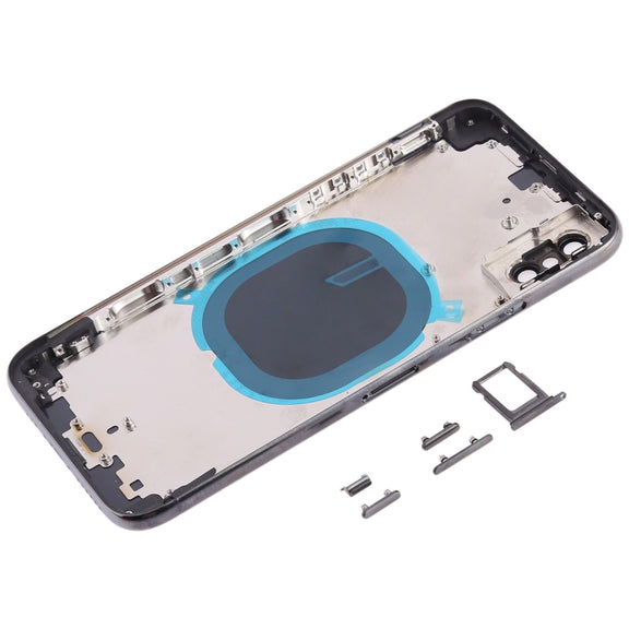 Back Cover with Camera Lens & SIM Card Tray & Side Keys for iPhone XS(Black)