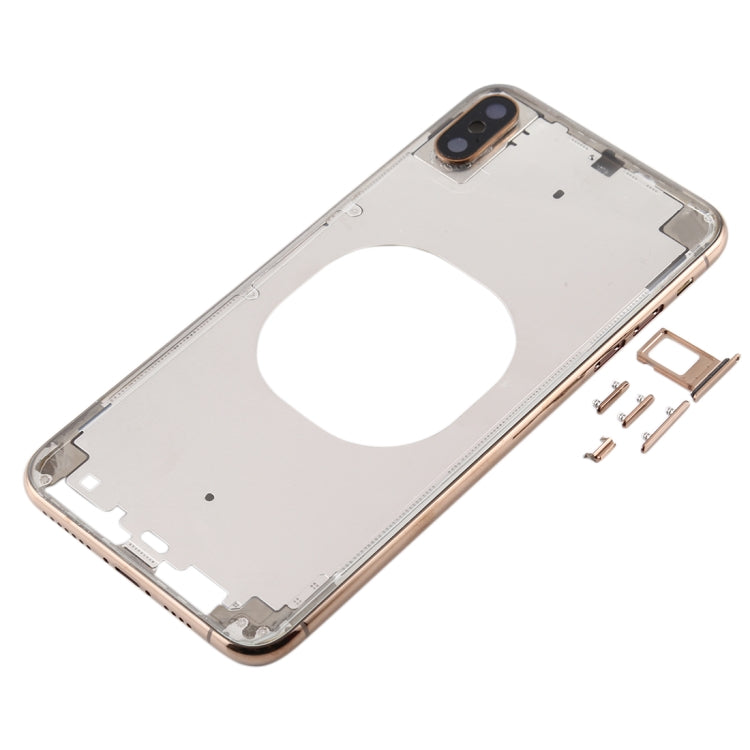 Transparent Back Cover with Camera Lens & SIM Card Tray & Side Keys for iPhone XS(Gold) - Back Cover by PMC TechLife | Online Shopping South Africa | PMC TechLife