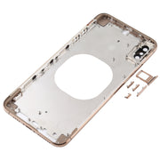 Transparent Back Cover with Camera Lens & SIM Card Tray & Side Keys for iPhone XS(Gold)