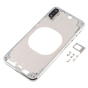 Transparent Back Cover with Camera Lens & SIM Card Tray & Side Keys for iPhone XS(White)