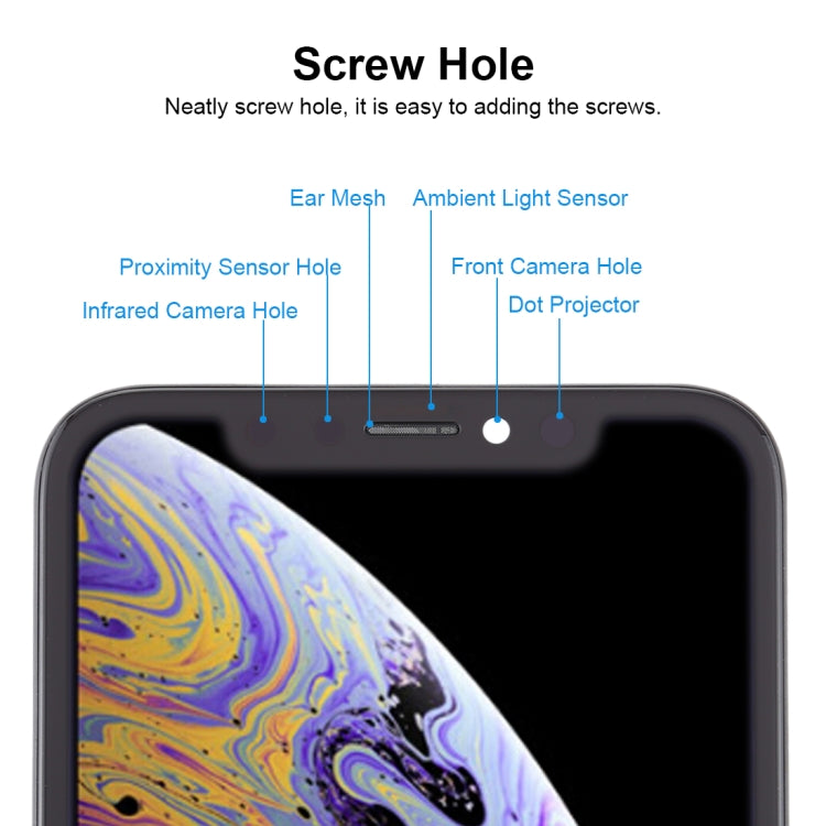 JK TFT LCD Screen for iPhone XS with Digitizer Full Assembly(Black)