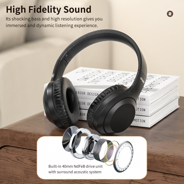 ROCK Space O2 HiFi Bluetooth 5.0 Wireless Headset with Mic, Support TF Card(White) - free shipping - PMC TechLife - Order now!