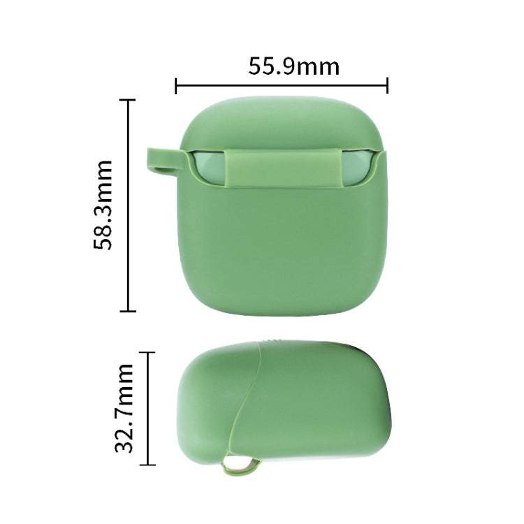 Wireless Earphones Pure Color Silicone Anti-fall Protective Case For JBL TUNE 220TWS(Grass Green)