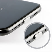 2pcs Universal 8 Pin Charging Port Metal Anti-Dust Plug for iPhone(Space Silver)