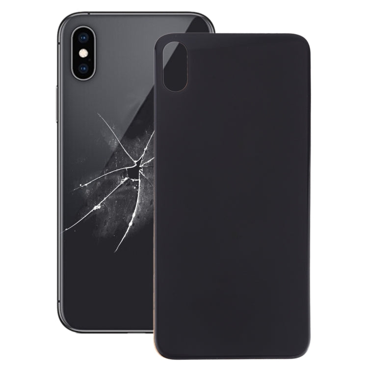 Easy Replacement Big Camera Hole Glass Back Battery Cover with Adhesive for iPhone XS(Black) - Back Cover by PMC TechLife | Online Shopping South Africa | PMC TechLife | Buy Now Pay Later Mobicred
