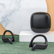 MD03 Wireless Ear-mounted Bluetooth Earphone with Charging Box & Digital Display, Support Touch & HD Call & Voice Assistant & NFC(Black)