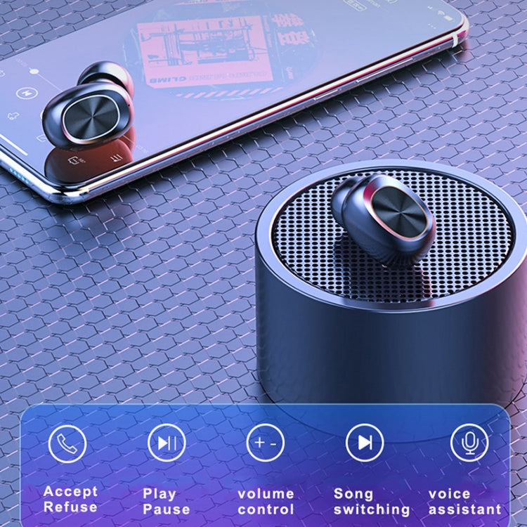 263 TWS CVC8.0 Noise Cancelling Bluetooth Earphone with Charging Box, Support Touch & Three-screen LED Battery Display & Phone Holder & Power Bank & HD Call & Voice Assistant(Black)