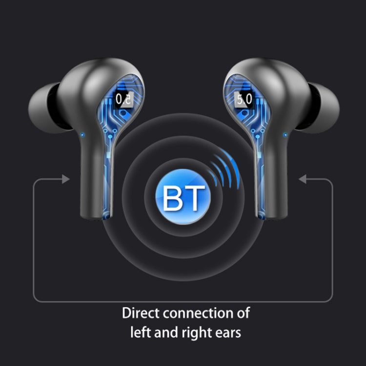 278 TWS External Noise Cancelling Touch Bluetooth Earphone with Charging Box, Support Three-screen Battery Display & Power Bank & Call & Voice Assistant(White)