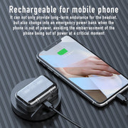 278 TWS External Noise Cancelling Touch Bluetooth Earphone with Charging Box, Support Three-screen Battery Display & Power Bank & Call & Voice Assistant(White)