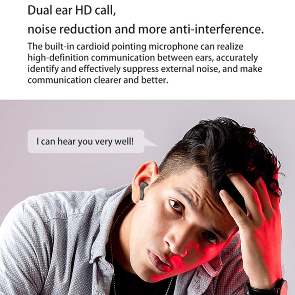 278 TWS External Noise Cancelling Touch Bluetooth Earphone with Charging Box, Support LED Power Digital Display & Breathing Lights & Call & Voice Assistant(Black)