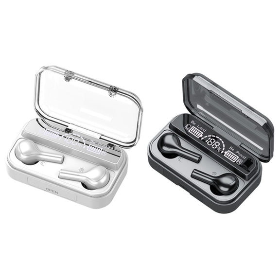 278 TWS External Noise Cancelling Touch Bluetooth Earphone with Charging Box, Support LED Power Digital Display & Breathing Lights & Call & Voice Assistant(Black)