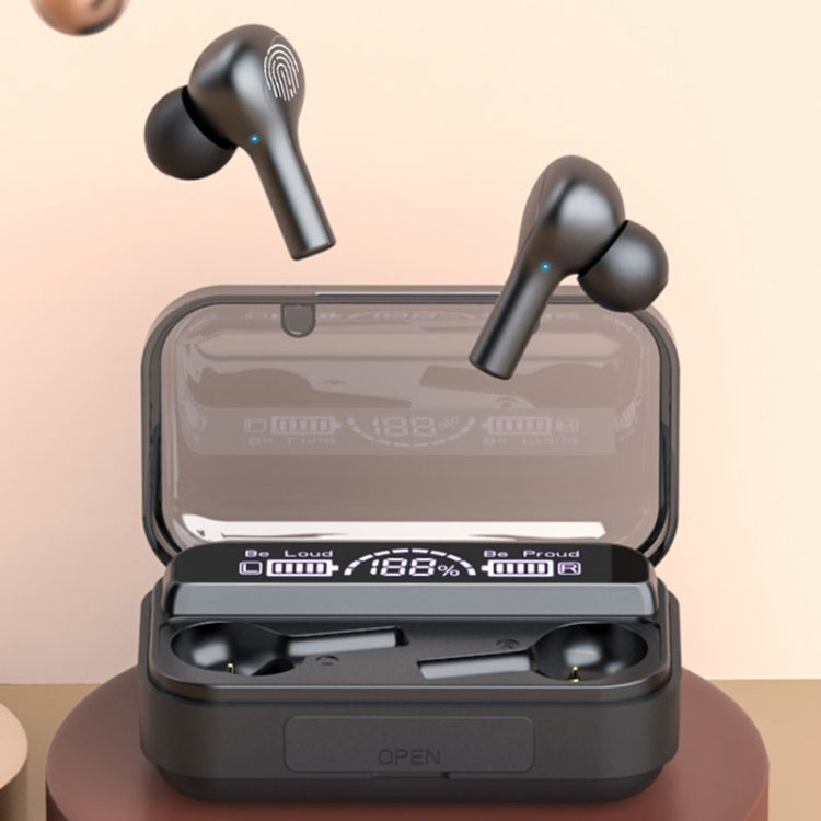 278 TWS External Noise Cancelling Touch Bluetooth Earphone with Charging Box, Support Three-screen Battery Display & Power Bank & Call & Voice Assistant(White)