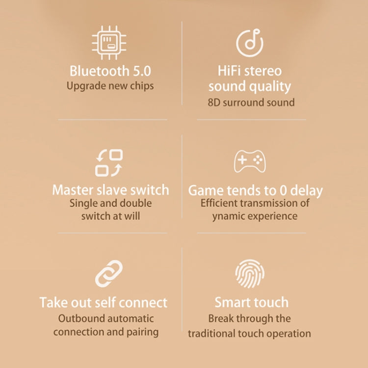 278 TWS External Noise Cancelling Touch Bluetooth Earphone with Charging Box, Support LED Power Digital Display & Breathing Lights & Call & Voice Assistant(Black)