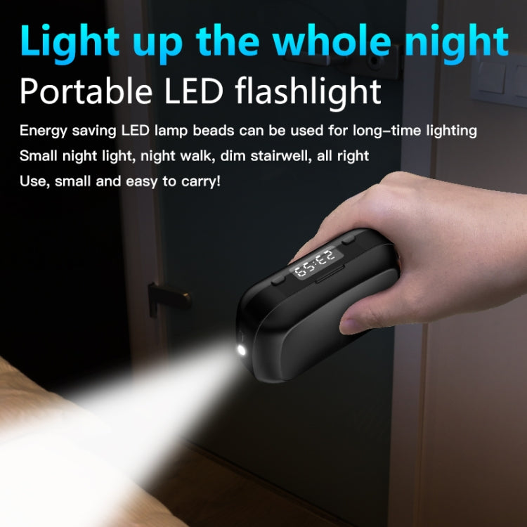 A13 TWS CVC8.0 and DSP Dual Noise Cancelling Touch Bluetooth Earphone with Charging Box, Support LED Digital Display & Clock & Flashlight & HD Call & Siri & Power Bank(Black) - TWS Earphone by PMC TechLife | Online Shopping South Africa | PMC TechLife