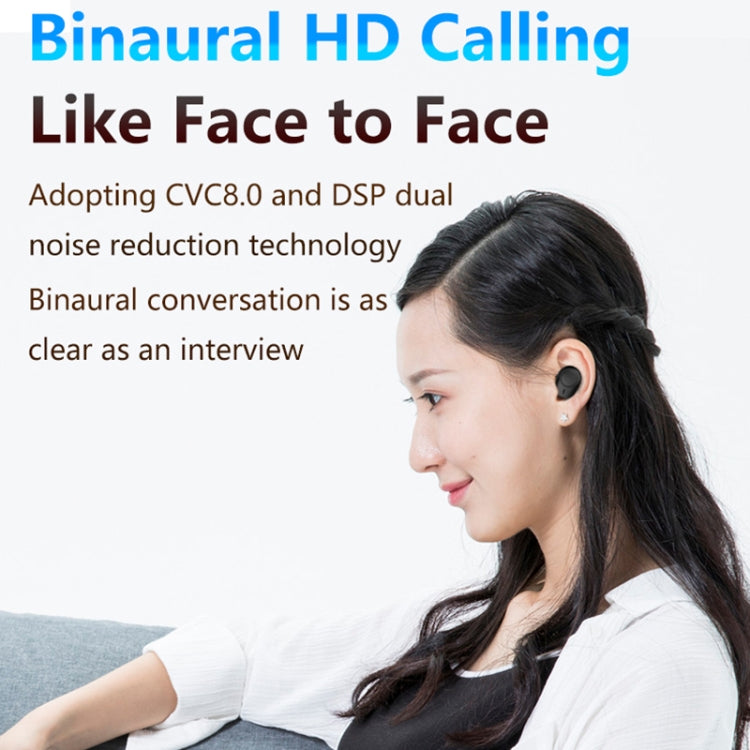 A13 TWS CVC8.0 and DSP Dual Noise Cancelling Touch Bluetooth Earphone with Charging Box, Support LED Digital Display & Clock & Flashlight & HD Call & Siri & Power Bank(Black)