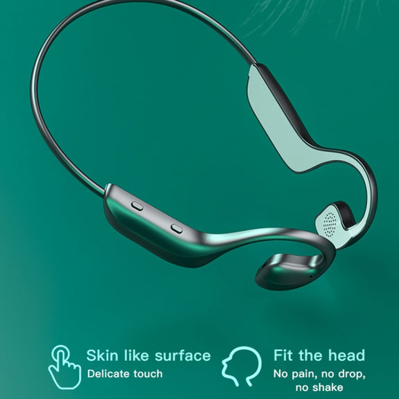 G100 Bluetooth 5.0 Wireless Ear-mounted Sports Water-resistant Bone Conduction Earphone (Black)