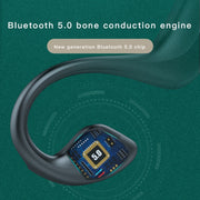 G100 Bluetooth 5.0 Wireless Ear-mounted Sports Water-resistant Bone Conduction Earphone (Black)