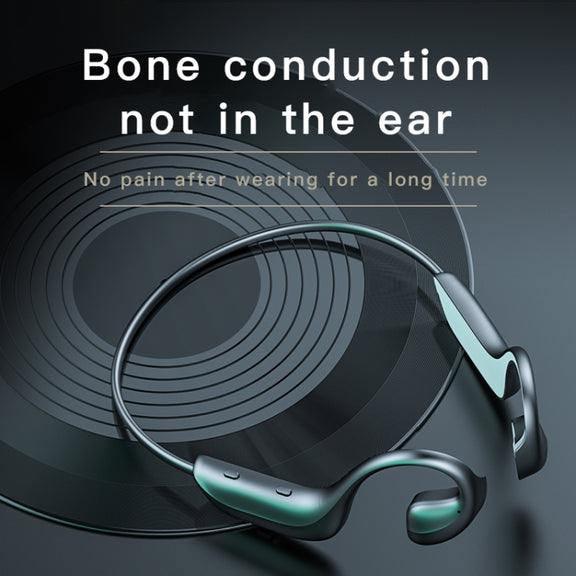 G100 Bluetooth 5.0 Wireless Ear-mounted Sports Water-resistant Bone Conduction Earphone (Black)