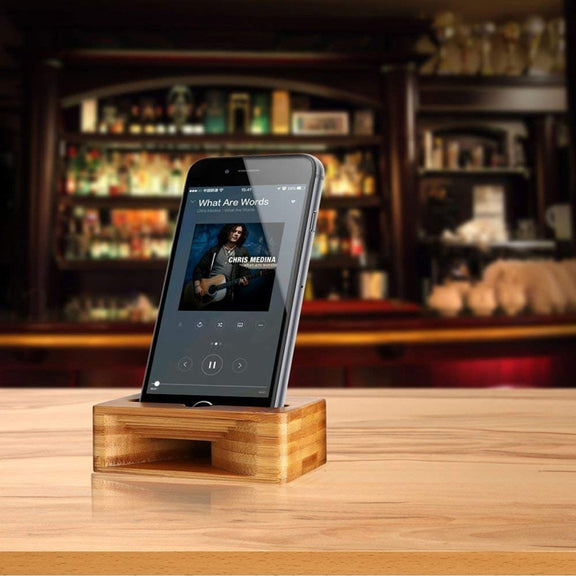 HQ-J101 Universal Bamboo Phone Desktop Stand Holder for Smart Phones within 5.5 inches