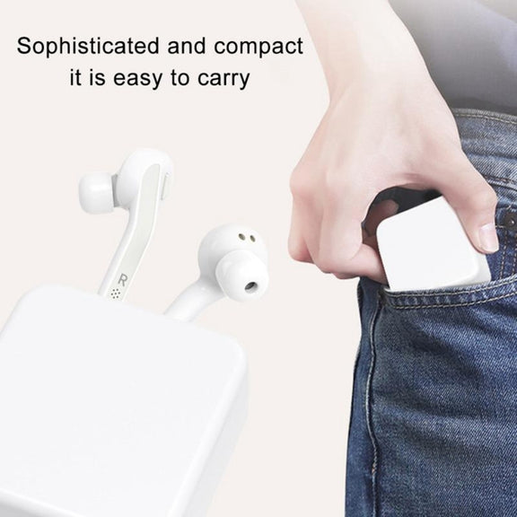 T-88 TWS Bluetooth V5.0 Wireless Stereo Earphones with Magnetic Charging Box(White)