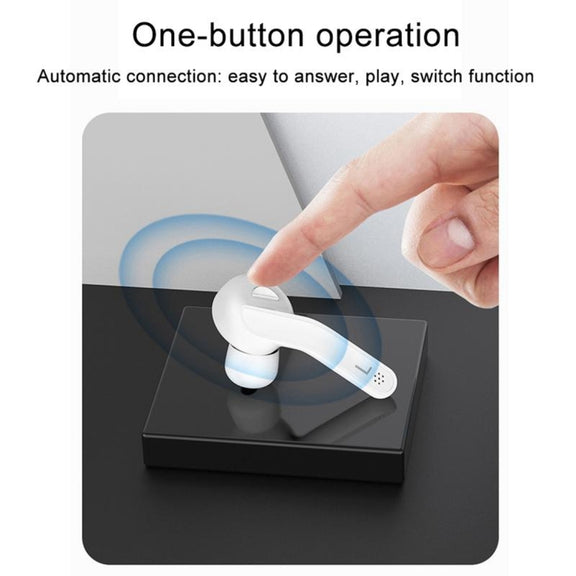 T-88 TWS Bluetooth V5.0 Wireless Stereo Earphones with Magnetic Charging Box(White)